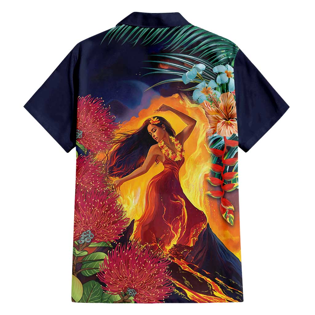 Hawaii Kilauea Big Islands Family Matching Summer Maxi Dress and Hawaiian Shirt Pele Goddess With Tropical Flowers LT14 - Polynesian Pride