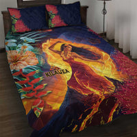 Hawaii Kilauea Big Islands Quilt Bed Set Pele Goddess With Tropical Flowers LT14 Art - Polynesian Pride