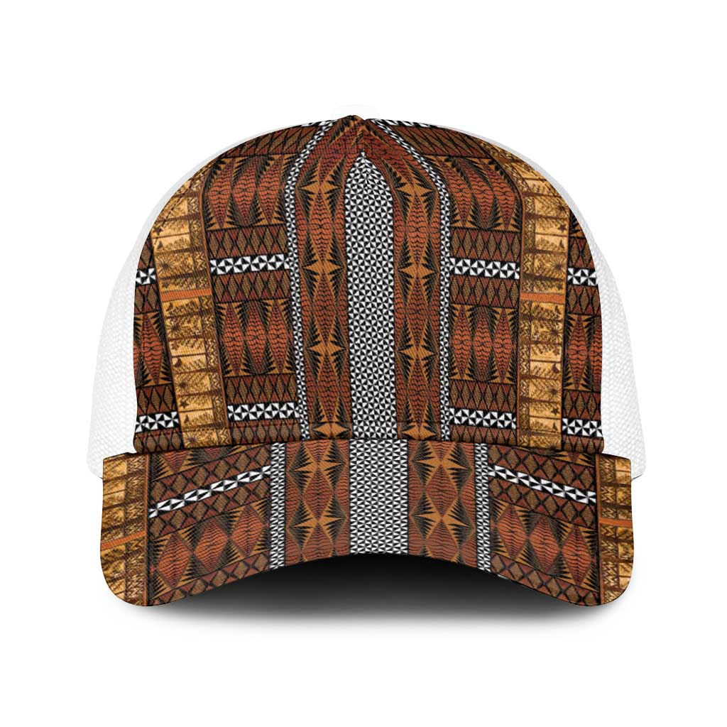 Malo e Lelei Tonga Baseball Net Cap Tongan Ngatu Tapa Cloth - Polynesian Pride