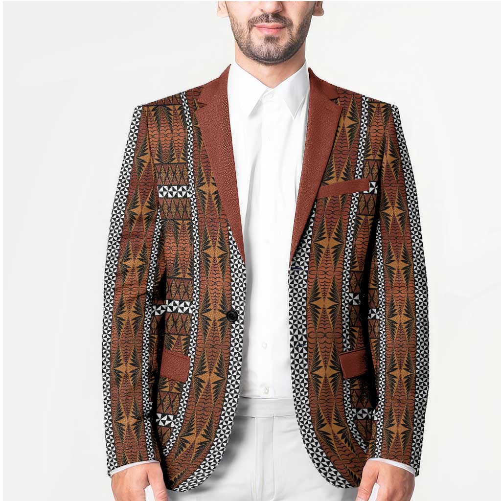 Malo e Lelei Tonga Blazer Tongan Ngatu Tapa Cloth - Polynesian Pride