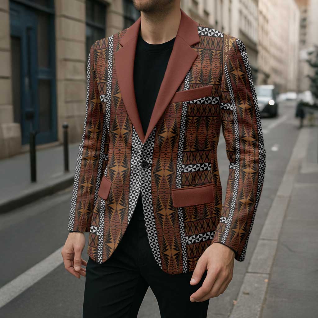 Malo e Lelei Tonga Blazer Tongan Ngatu Tapa Cloth - Polynesian Pride