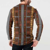 Malo e Lelei Tonga Button Sweatshirt Tongan Ngatu Tapa Cloth - Polynesian Pride