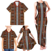 Malo e Lelei Tonga Family Matching Tank Maxi Dress and Hawaiian Shirt Tongan Ngatu Tapa Cloth LT14 - Polynesian Pride