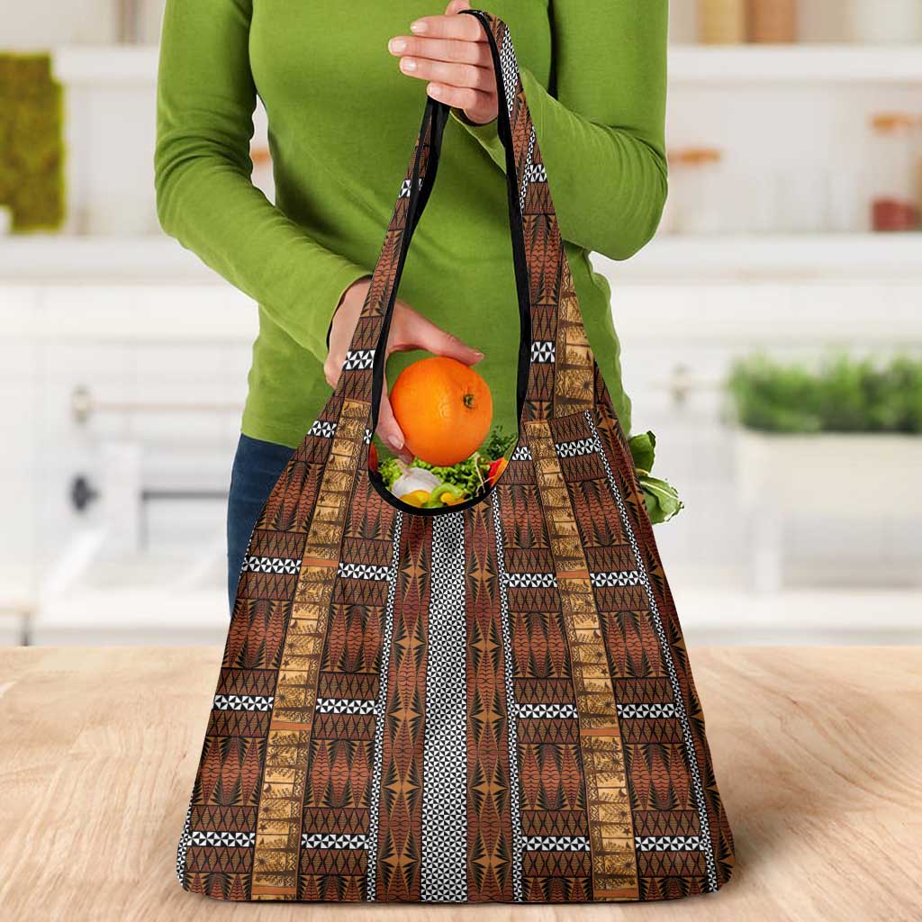 Malo e Lelei Tonga Grocery Bag Tongan Ngatu Tapa Cloth - Polynesian Pride