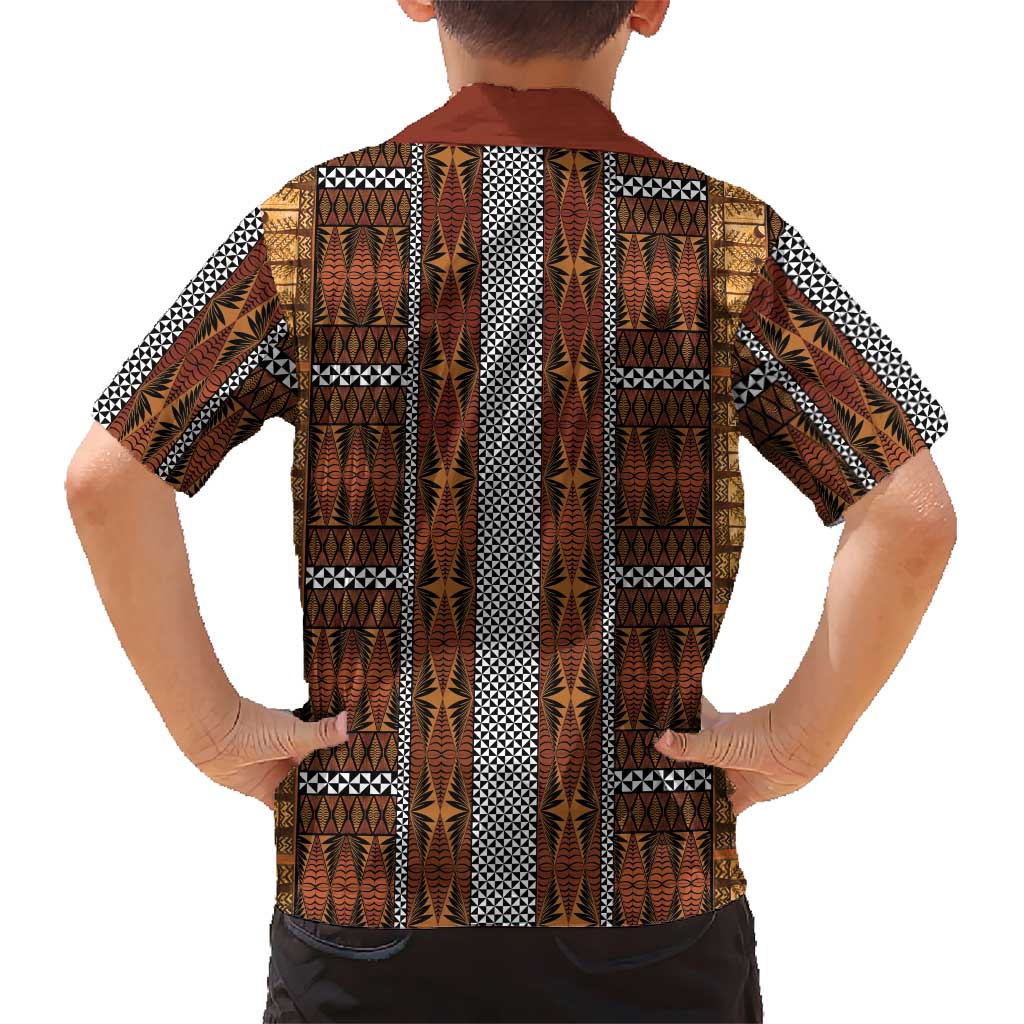 Malo e Lelei Tonga Kid Hawaiian Shirt Tongan Ngatu Tapa Cloth - Polynesian Pride