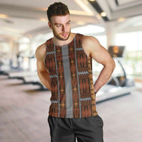 Malo e Lelei Tonga Men Tank Top Tongan Ngatu Tapa Cloth - Polynesian Pride