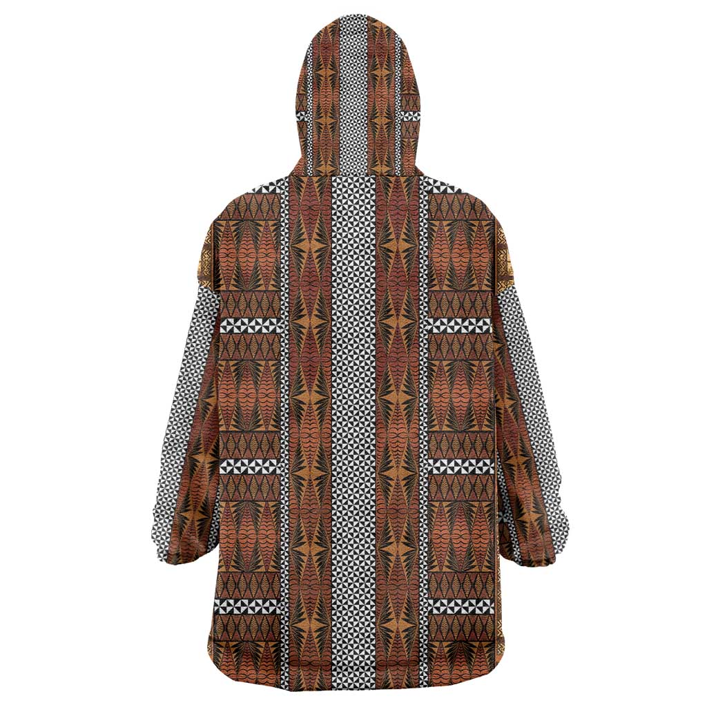 Malo e Lelei Tonga Wearable Blanket Hoodie Tongan Ngatu Tapa Cloth LT14 - Polynesian Pride