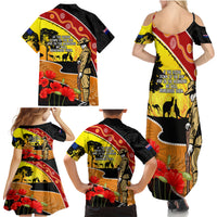New Zealand And Australia ANZAC Day Family Matching Summer Maxi Dress and Hawaiian Shirt Aboriginal Maori Starring Night Style LT14 - Polynesian Pride