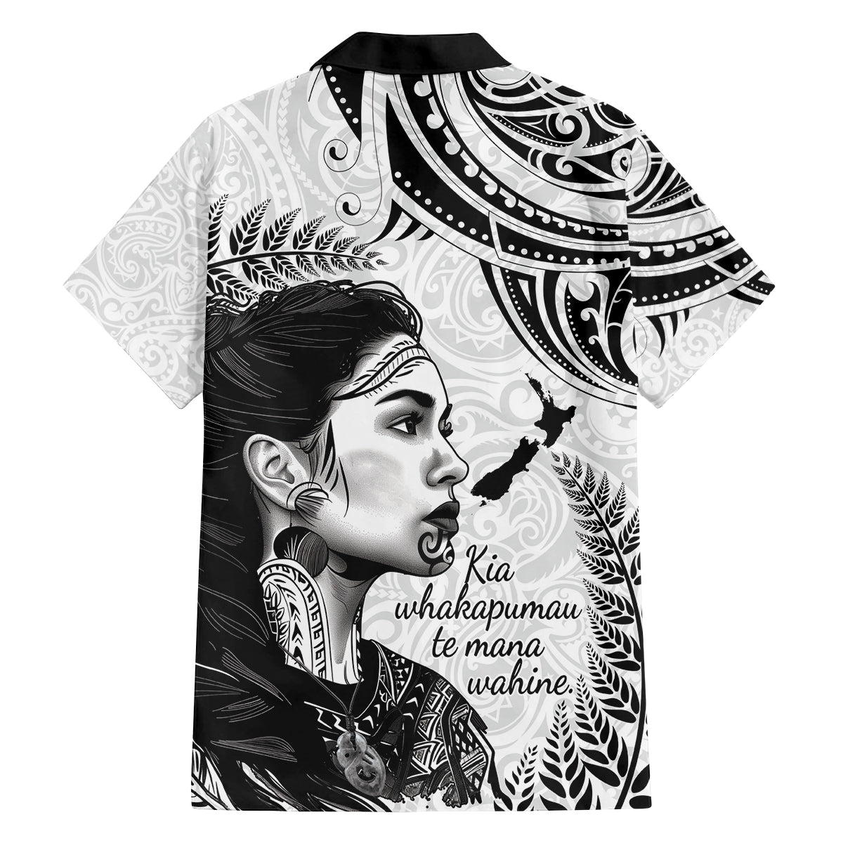 New Zealand Women's Day Family Matching Off Shoulder Long Sleeve Dress and Hawaiian Shirt Aotearoa Kia Whakapumau Te Mana Wahine LT14 - Polynesian Pride