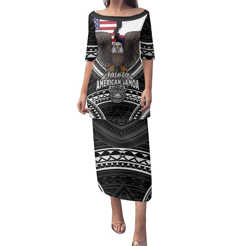 Talofa American Samoa Flag Day Family Matching Puletasi and Hawaiian Shirt Bald Eagle Polynesian Tattoo