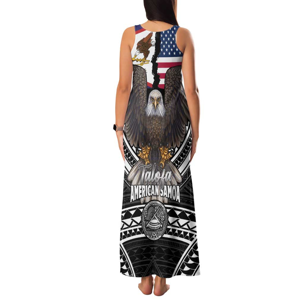 Talofa American Samoa Flag Day Family Matching Tank Maxi Dress and Hawaiian Shirt Bald Eagle Polynesian Tattoo