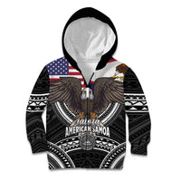 Talofa American Samoa Flag Day Kid Hoodie Bald Eagle Polynesian Tattoo