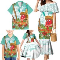 Hawaii Cinco de Mayo Family Matching Mermaid Dress and Hawaiian Shirt Chili Pepper Hula Girl Tropical Vibes LT14 - Polynesian Pride
