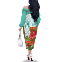 Hawaii Cinco de Mayo Family Matching Off The Shoulder Long Sleeve Dress and Hawaiian Shirt Chili Pepper Hula Girl Tropical Vibes LT14 - Polynesian Pride