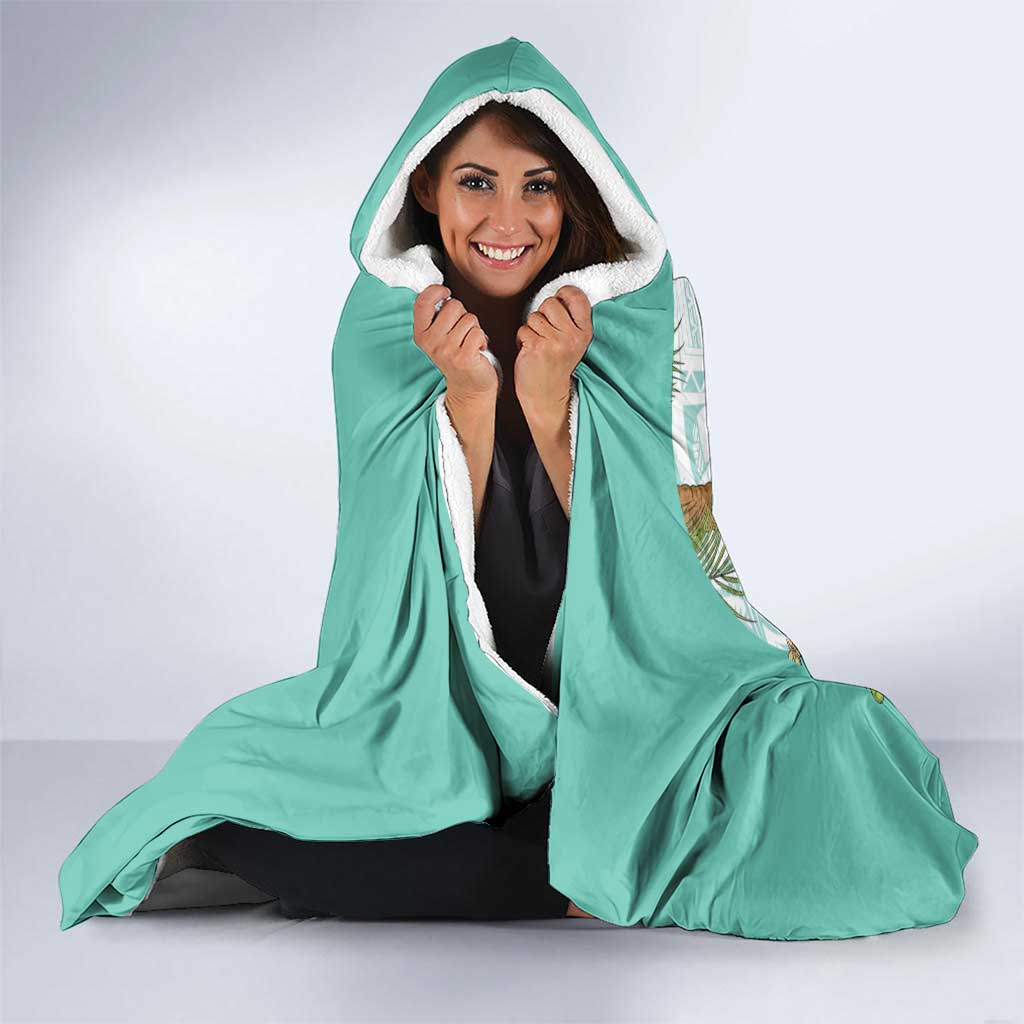 Hawaii Cinco de Mayo Hooded Blanket Chili Pepper Hula Girl Tropical Vibes