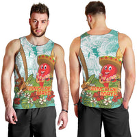 Hawaii Cinco de Mayo Men Tank Top Chili Pepper Hula Girl Tropical Vibes LT14 - Polynesian Pride