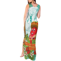 Hawaii Cinco de Mayo Tank Maxi Dress Chili Pepper Hula Girl Tropical Vibes