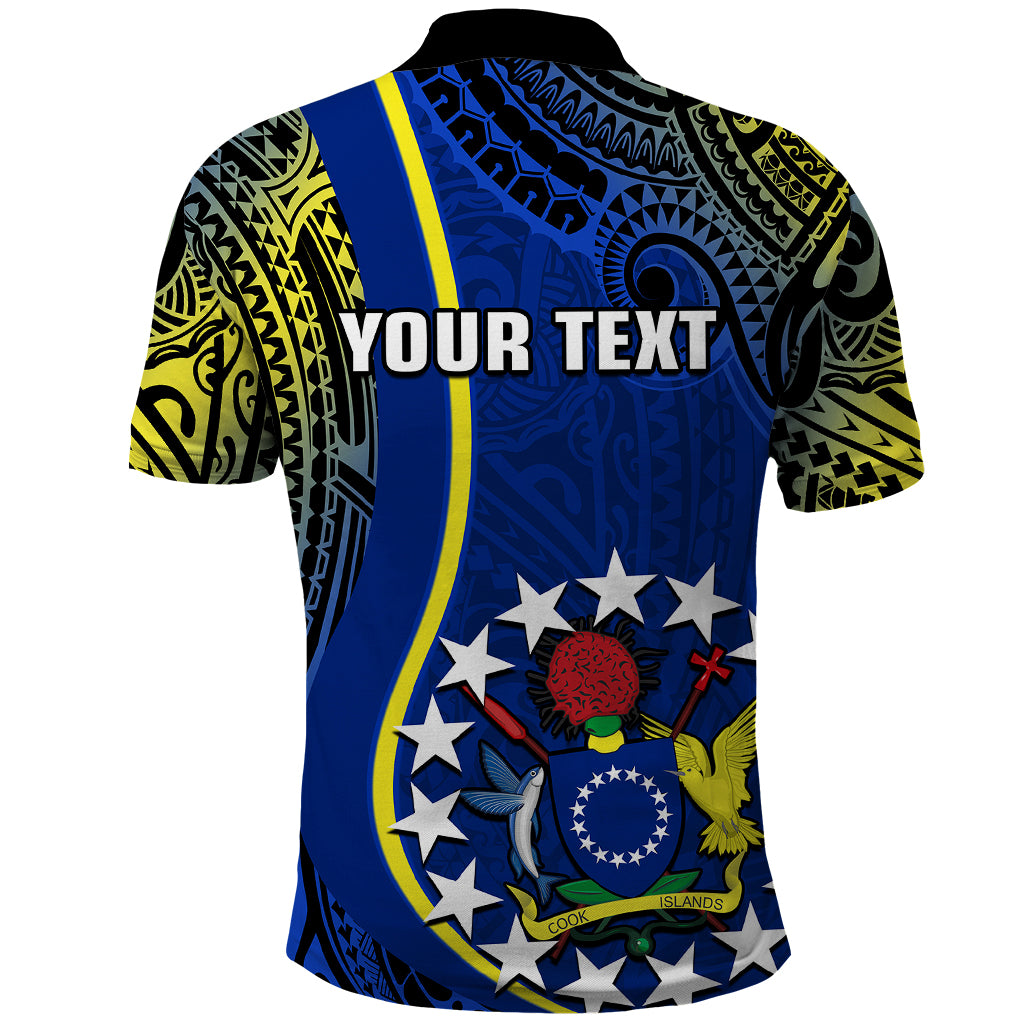 Custom Cook Islands Polo Shirt Mangaia Gospel Day Blue Version LT14 - Polynesian Pride
