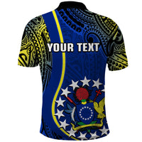 Custom Cook Islands Polo Shirt Mangaia Gospel Day Blue Version LT14 - Polynesian Pride