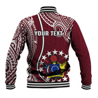 Personalised June 15 Mangaia Gospel Day Mangaia Cook Islands Baseball Jacket Maroon Version LT14 - Polynesian Pride