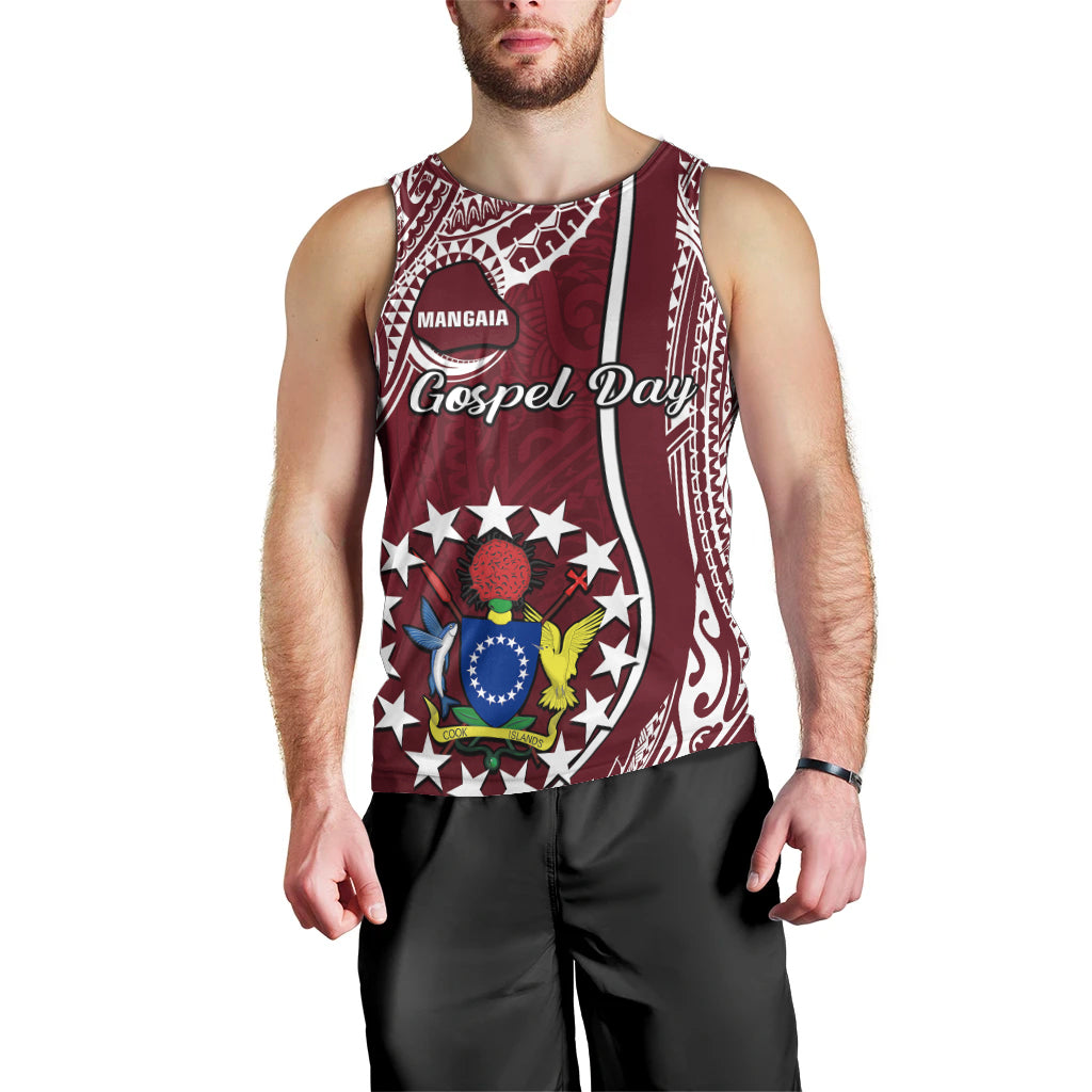 Personalised June 15 Mangaia Gospel Day Mangaia Cook Islands Men Tank Top Maroon Version LT14 - Polynesian Pride