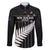 Custom New Zealand Silver Fern Cricket Family Matching Mermaid Dress and Hawaiian Shirt Aotearoa Maori Go Black Cap