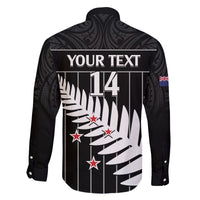 Custom New Zealand Silver Fern Cricket Family Matching Puletasi and Hawaiian Shirt Aotearoa Maori Go Black Cap LT14 - Polynesian Pride