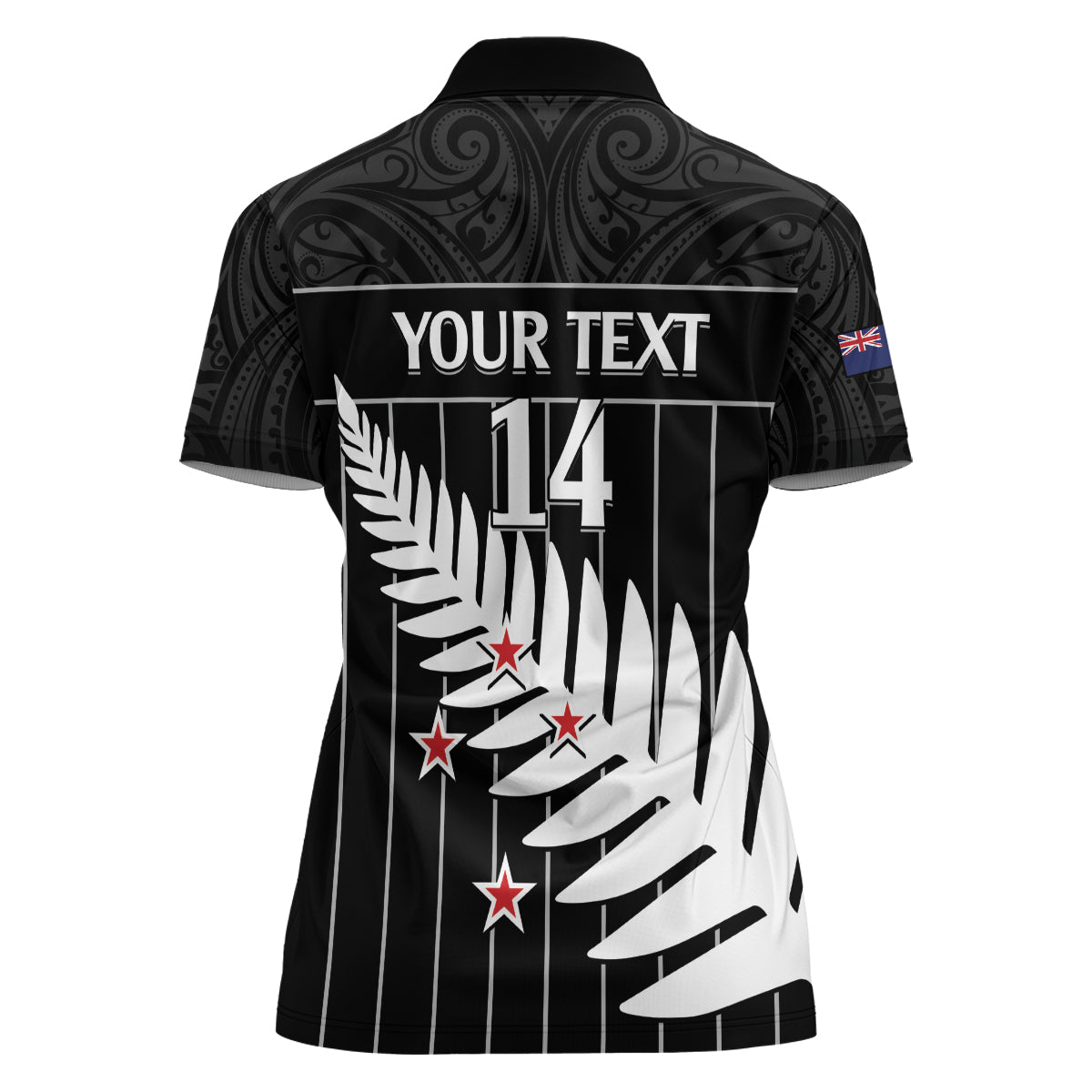 Custom New Zealand Silver Fern Cricket Women Polo Shirt Aotearoa Maori Go Black Cap LT14 - Polynesian Pride