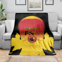 Custom Papua New Guinea Cricket Blanket 2024 Go PNG