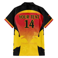 Custom Papua New Guinea Cricket Family Matching Short Sleeve Bodycon Dress and Hawaiian Shirt 2024 Go PNG LT14 - Polynesian Pride