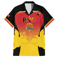 Custom Papua New Guinea Cricket Family Matching Summer Maxi Dress and Hawaiian Shirt 2024 Go PNG LT14 Dad's Shirt - Short Sleeve Black - Polynesian Pride