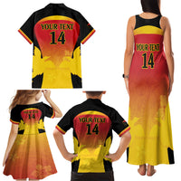 Custom Papua New Guinea Cricket Family Matching Tank Maxi Dress and Hawaiian Shirt 2024 Go PNG LT14 - Polynesian Pride