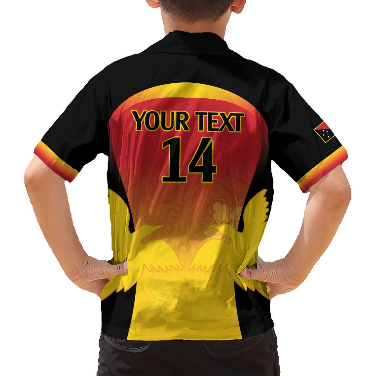 Custom Papua New Guinea Cricket Kid Hawaiian Shirt 2024 Go PNG