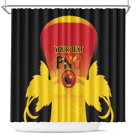 Custom Papua New Guinea Cricket Shower Curtain 2024 Go PNG LT14 Black - Polynesian Pride