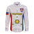 Philippines Rugby Long Sleeve Button Shirt Pacific Pilipinas Go Tamaraws LT14 Unisex White - Polynesian Pride