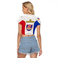 Philippines Rugby Raglan Cropped T Shirt Pacific Pilipinas Go Tamaraws LT14 - Polynesian Pride