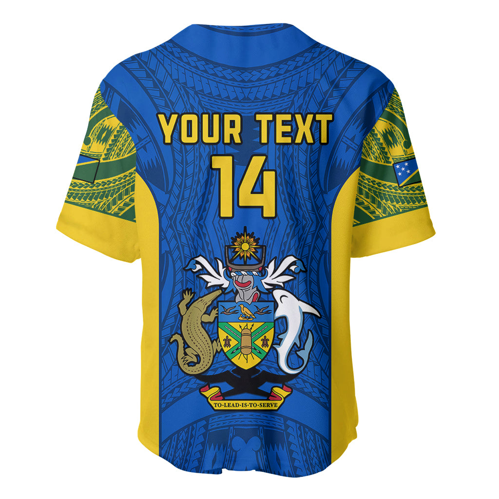 Personalised Solomon Islands Rugby Baseball Jersey Pacific Go Solies LT14 - Polynesian Pride
