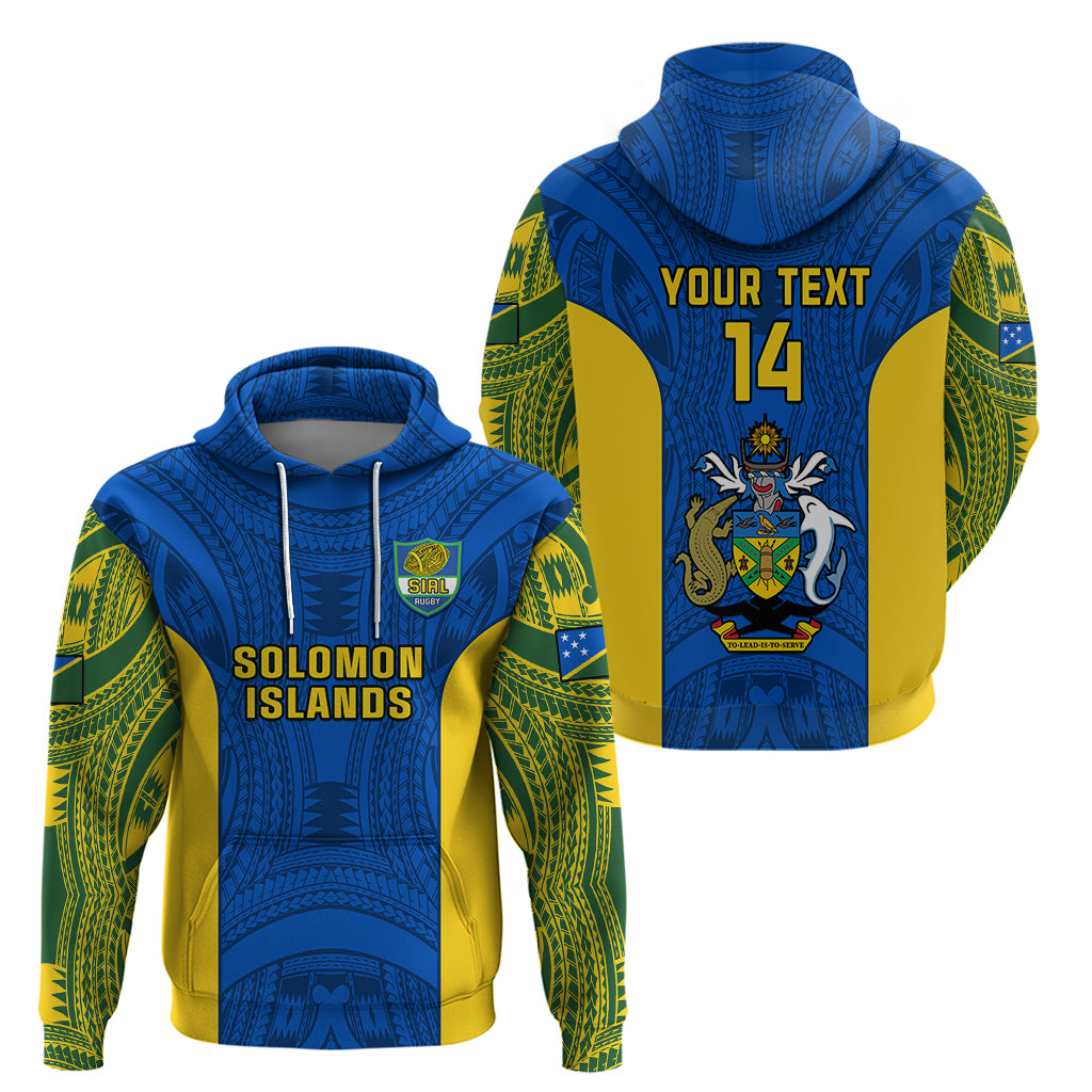 Custom Solomon Islands Rugby Hoodie Pacific Go Solies LT14 - Polynesian Pride