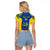 Personalised Solomon Islands Rugby Raglan Cropped T Shirt Pacific Go Solies LT14 - Polynesian Pride