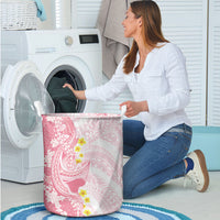Pink Hawaii Shark Tattoo Laundry Basket Puakenikeni Lei Plumeria Polynesian Pattern