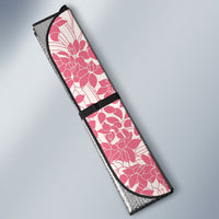 Pink Hawaii Shark Tattoo Auto Sun Shade Puakenikeni Lei Plumeria Polynesian Pattern