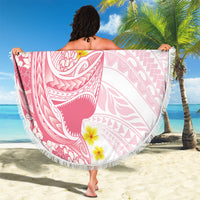 Pink Hawaii Shark Tattoo Beach Blanket Puakenikeni Lei Plumeria Polynesian Pattern