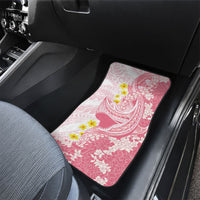 Pink Hawaii Shark Tattoo Car Mats Puakenikeni Lei Plumeria Polynesian Pattern