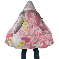Pink Hawaii Shark Tattoo Cloak Puakenikeni Lei Plumeria Polynesian Pattern
