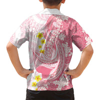 Pink Hawaii Shark Tattoo Hawaiian Shirt Puakenikeni Lei Plumeria Polynesian Pattern