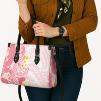 Pink Hawaii Shark Tattoo Leather Bag Puakenikeni Lei Plumeria Polynesian Pattern
