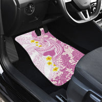 Purple Hawaii Shark Tattoo Car Mats Puakenikeni Lei Plumeria Polynesian Pattern