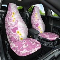 Purple Hawaii Shark Tattoo Car Seat Cover Puakenikeni Lei Plumeria Polynesian Pattern