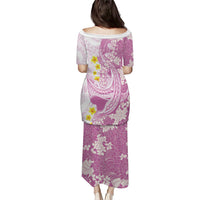 Purple Hawaii Shark Tattoo Family Matching Puletasi and Hawaiian Shirt Puakenikeni Lei Plumeria Polynesian Pattern LT14 - Polynesian Pride