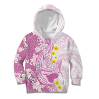 Purple Hawaii Shark Tattoo Kid Hoodie Puakenikeni Lei Plumeria Polynesian Pattern